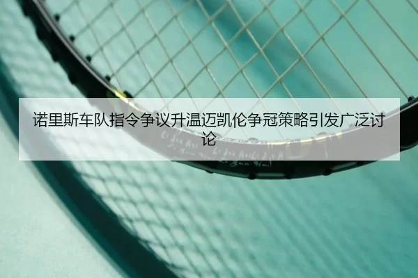 诺里斯车队指令争议升温迈凯伦争冠策略引发广泛讨论